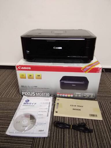 【美品】PIXUS MG6130 総印刷568枚 極めて使用が少ない動作品 元箱付き 印刷OK 純正インク残有り Wi-Fi スマホプリント