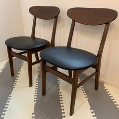 【引取り限定】ウォルナットダイニングセット　