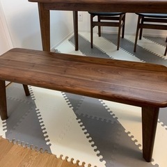 【引取り限定】ウォルナットダイニングセット　