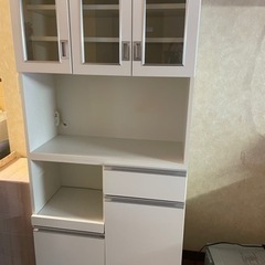 食器棚 ホワイト シンプル