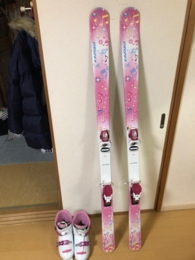 女の子4〜5年生用位スキー靴セット