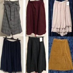 マキシ丈スカート　6枚セット　春夏秋冬　定番　カジュアル　…