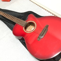 Ariaアコースティックギター レッド