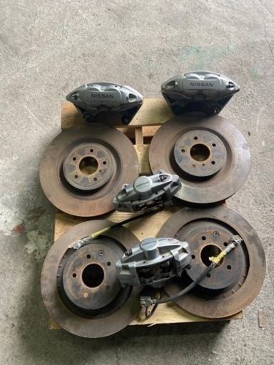 Z33キャリパー 日産 Z33 純正ブレンボ4potキャリパー 前後セット