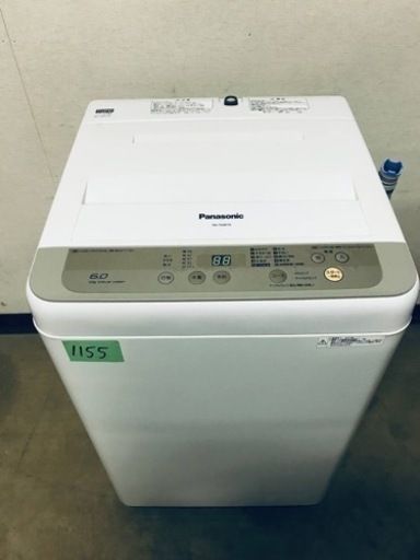 ①✨2017年製✨1155番 Panasonic✨全自動電気洗濯機✨NA-F60B10‼️