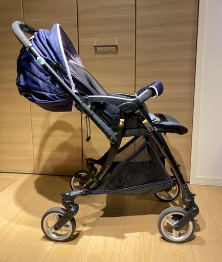 美品　ピジョン Runfee ef 両対面式ベビーカー オーロラネイビー