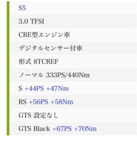 アウディS5 T.M WORKSレースチップ