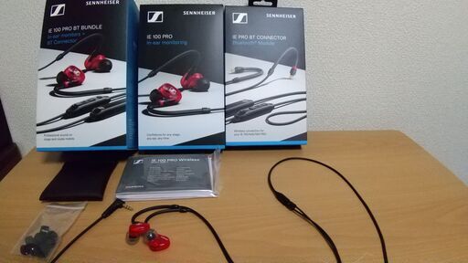 【限定版BTバンドル】【未使用】Sennheiser IE100 PRO BT Bundle【有線・無線の両コネクタ付属、納品書】