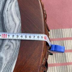 中国美術 唐木家具 紫檀×大理石天板猫脚テーブル 透かし細密彫刻中国古玩 【お値下げ要相談】