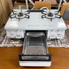 【超美品‼️】パステルミント色♪ リンナイ 2019年製 都市ガス用 ガステーブル 右強火/水無し片面焼きグリル 超美品‼️】パステルミント色♪ リンナイ 2019年製 都市ガス用 ガス