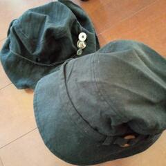 春夏用　黒のレディース帽子