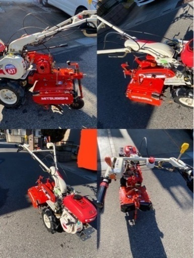 （ヤ）三菱MM657S耕運機6.3馬力中古管理機ハンドル回転土揚げ