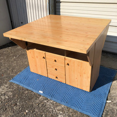 木製 バタフライテーブル‼️キッチン収納棚 作業台などに✨