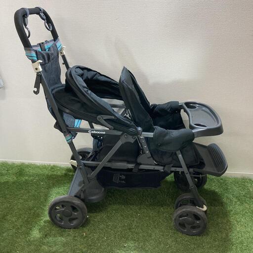 ■中古品 joovy caboose Graphite 814X ジュービー カーブス グラファイト 2人乗りベビーカー ◎