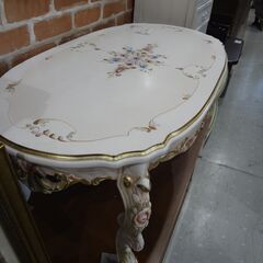 リビングテーブル　姫系　アイボリー　【モノ市場東海店】151