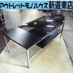 商談中　ガラステーブル センターテーブル ローテーブル ブラック...