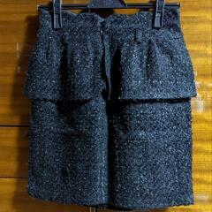 【冬服】黒ラメタイトスカート