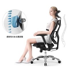 ◆新品未開封◆SIHOO ❗️交渉賜わります❗️人間工学椅子に4Dアームレスト付き 双方向に調節可能なランバーサポート 椅子の深さを調節可能 PUヘッドレスト 背もたれ高さを調節可能 ハイバック事務椅子（ブラック）