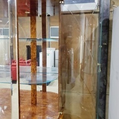 ④622番✨イタリア製 アンティーク調 カップボード 輸入家具 食器棚 ブラウン 飾り棚 ‼️