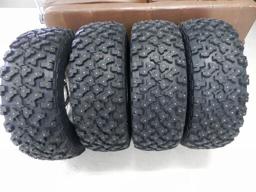 《値下げ！》カップピン 2ミリ出しフルピンスパイク【ヨコハマ MUD DIGGER 31×10.5R15】4本セット（中古品）