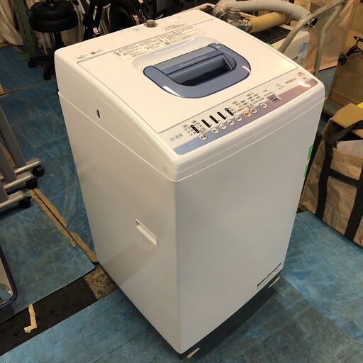 【成約済】$　2019年製　日立　洗濯機　白い約束　7Kg　NW-T74　風脱水　槽洗浄　部屋干し　給排水ホース付属　ホワイト