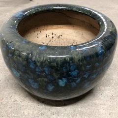 KG-167【時代物】昔の火鉢 金魚鉢 大鉢 陶器 昭和レトロ