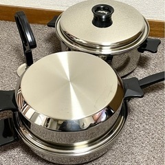 インコア INKOR 5層構造鍋 大フライパン 深型鍋 セット ウイスコ 新品