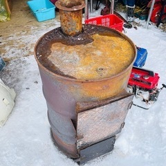 ドラム缶ストーブ 暖房 薪 焼却炉 配送設置可能‼︎ K01018