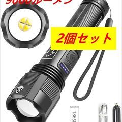  2個セット【2021最新改良モデル】LED懐中電灯 軍用 CR...