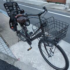 自転車　26インチ　6段変速　後部チャイルドシード付き