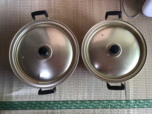 中古　大きなアルミ鍋　36cm     おまけ 33cm