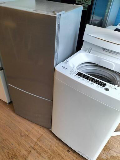 只今、商談中となっております。新生活応援家電セット！！No６マックスゼン JR117ML01SV 2ドア冷凍冷蔵庫　117L　2020年製・ハイセンス HW-K55E 全自動洗濯機 5.5K 2021年製 2点セット！！