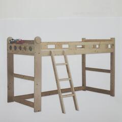 子ども用ロフトベッド(ミドルハイタイプ・木製)