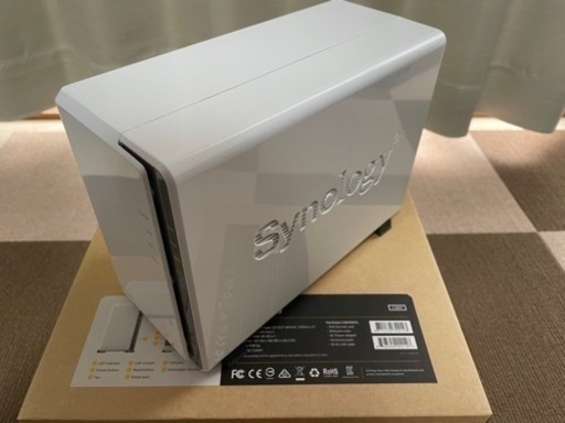 Synology NAS DS216J （ハードディスク WD製 RED 2TB 2個内蔵）
