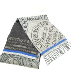 LOUIS VUITTON ルイヴィトン エシャルプ トランク スタンプス カシミヤ マフラー ストール