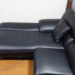 ニトリ コーナーソファ ロゾ 4LC BK 本革