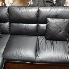 ニトリ コーナーソファ ロゾ 4LC BK 本革