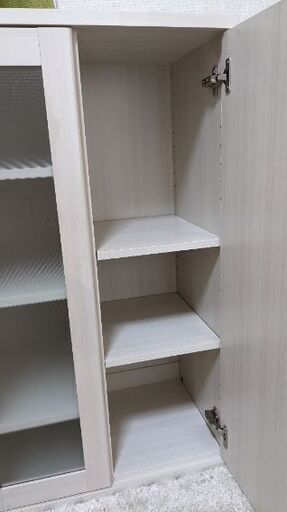 ニトリ　食器棚　キャビネット ニトリ キャビネット(アルナスCタイプ 80 LBR) サイドボード