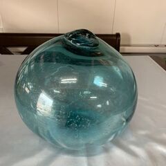 ガラスの浮き玉 大玉 直径約30cm ラムネ瓶色 / ガーデニン...