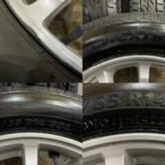 日産純正ホイール 14インチ 4.5J4HPCD100+45 BS/NEXTRY 155/65R14 2020年製バリ溝 夏タイヤ デイズ ルークス モコ等　(VTN538) クレジットカード QRコード決済可能