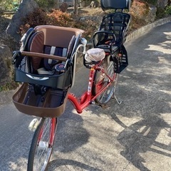 PETIT MAMAN前後子供乗せ自転車前輪22インチ後輪26イ...