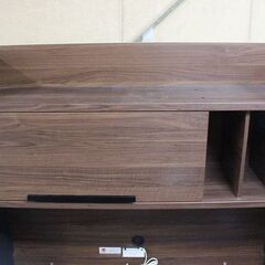 Pamouna/パモウナ キッチンボード SYシリーズ 幅160 ブルモーション ウォールナット色  食器棚 中古家具 店頭引取歓迎 R5055)