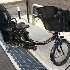 地域限定送料無料　ヤマハ　キッスミニ　アン　15,4AH　三人乗り　子供乗せ　黒　ギュットミニ　アンジェリーノ　神戸市　電動自転車