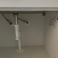 TOTO洗面台と三面鏡と床給水ユニット