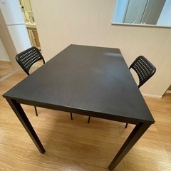 【ネット決済・配送可】IKEA ダイニングテーブル＆チェアセット