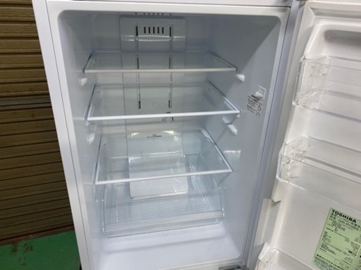 2020年製TOSHIBA 冷蔵庫 2ドア 2ドア冷蔵庫 東芝GR-R15BS （W）右開き153L (W便利屋) 前後のキッチン家電《冷蔵庫