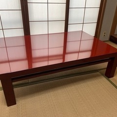 ⭐️高級家具⭐️　森繁オリーブ印　漆塗り座卓　アンティーク家具