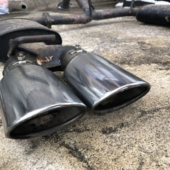 ウィッシュZNE10爆音皇帝左右出しマフラー