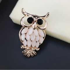 ブローチ　brooch フクロウ　owl 