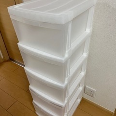 プラスチック収納　5段ケース